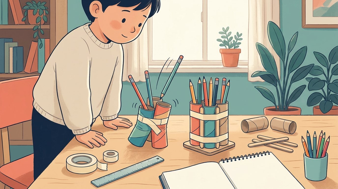 Pencil Holder Redesign lesson illustration