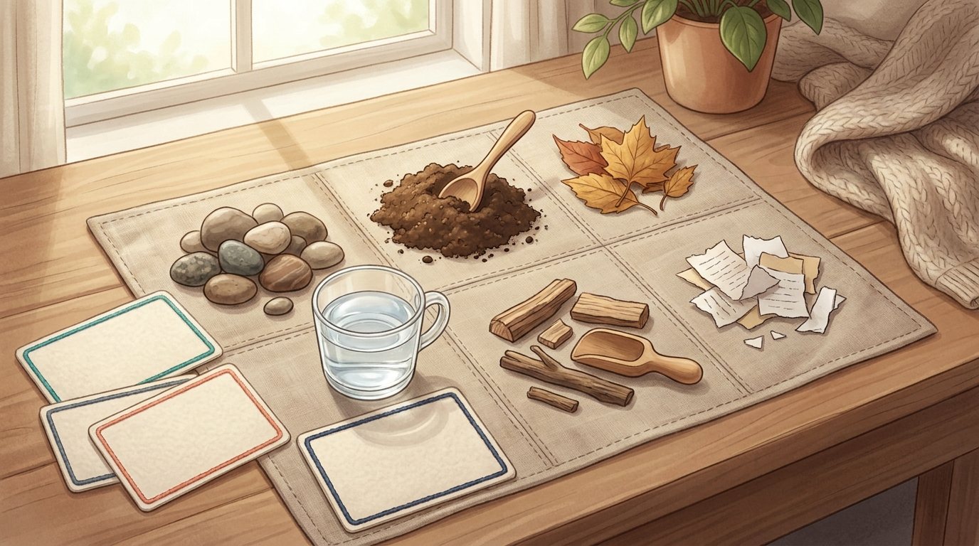 Three-step science snapshot for Earth Treasure Sort.