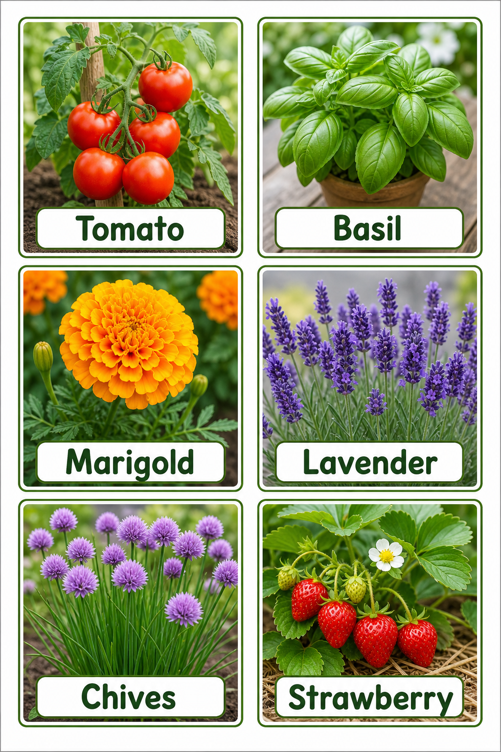 Preview of annual and perennial plant cards