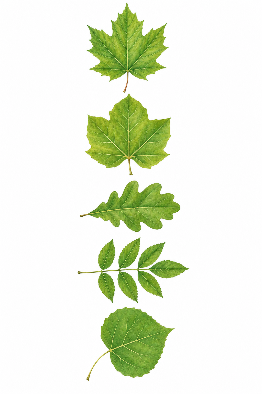 Preview of the leaf identification guide