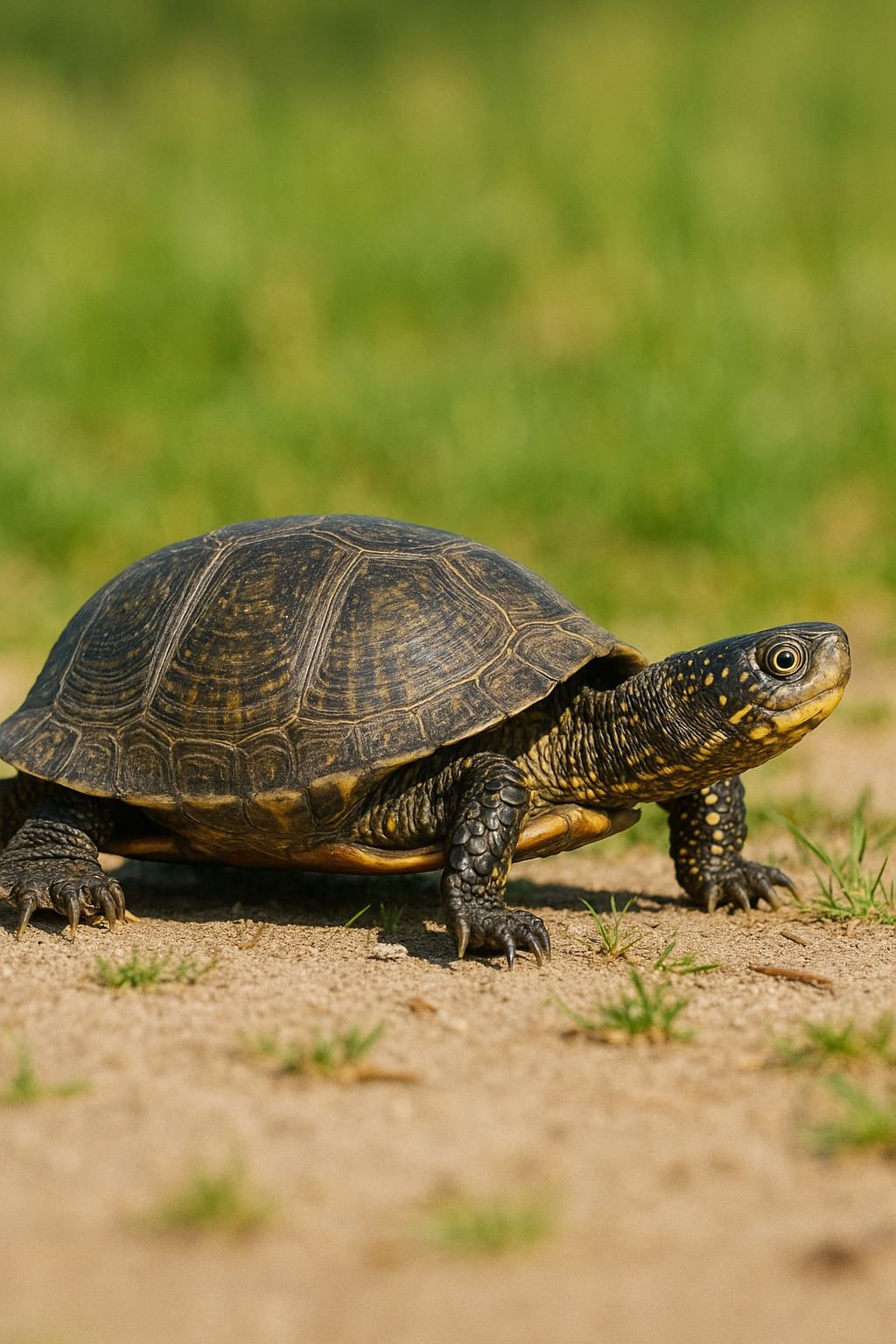 Turtle showing shell