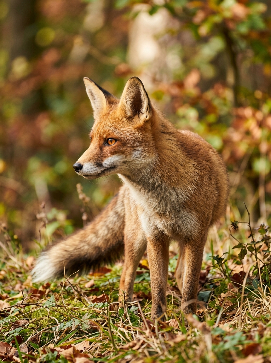 Fox with large ears and alert eyes