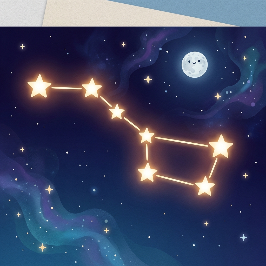 Big Dipper constellation card