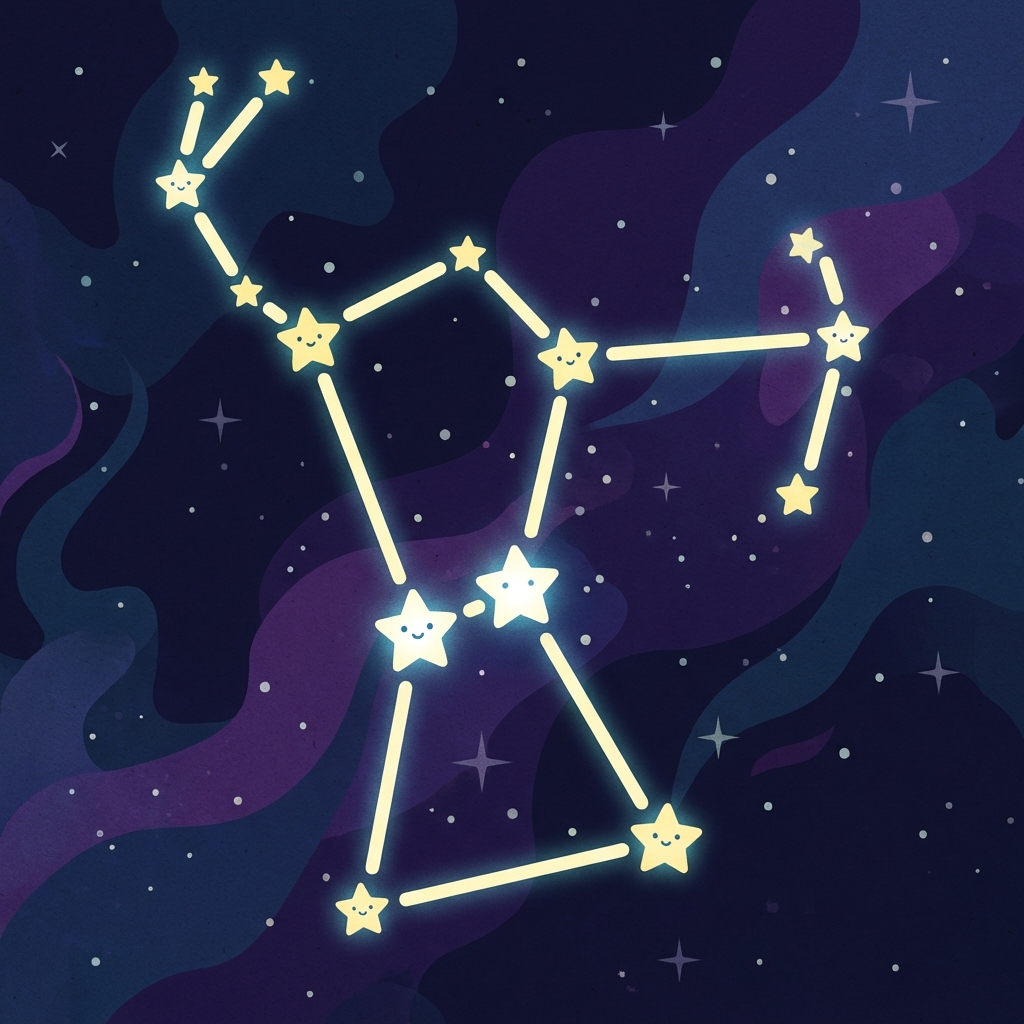 Orion constellation card