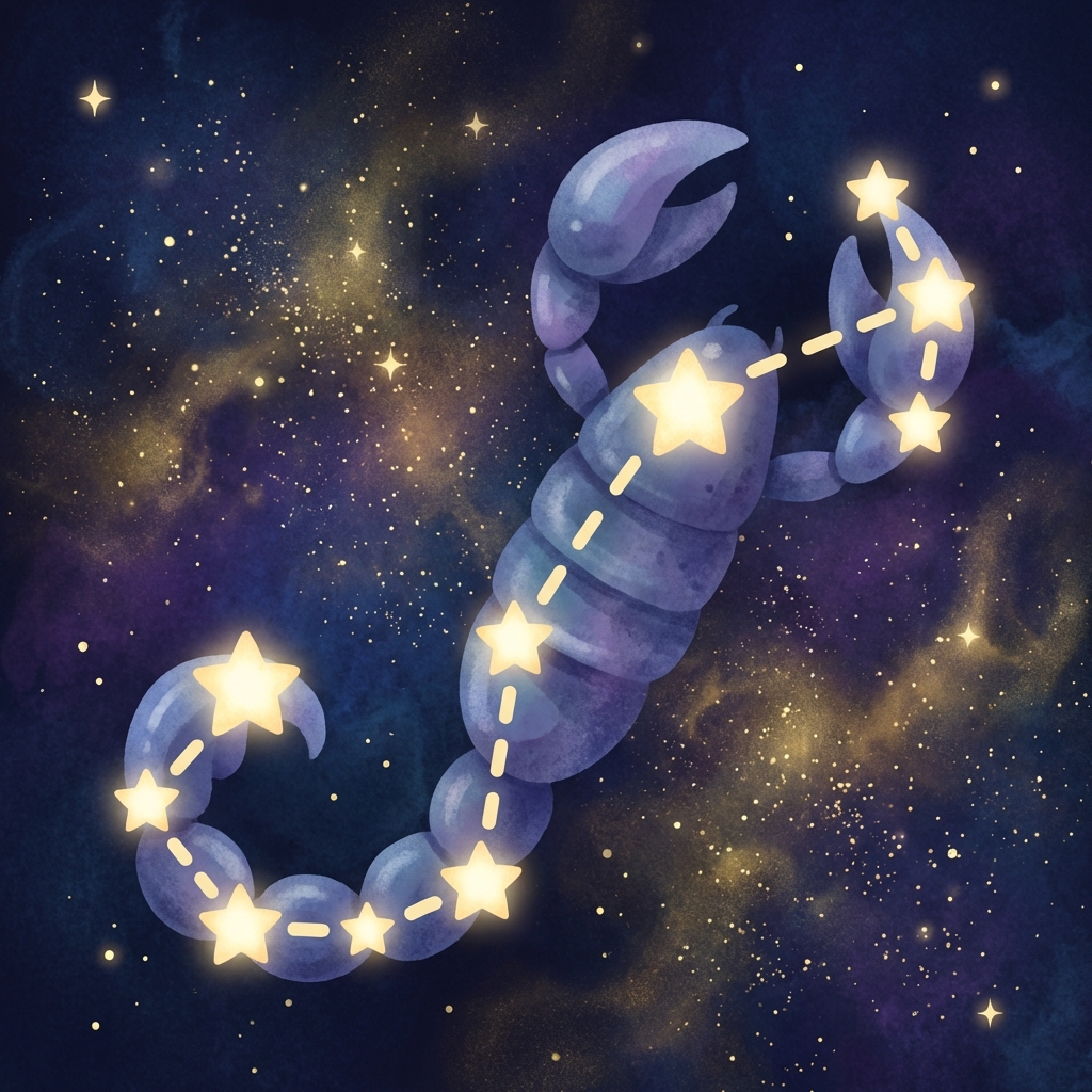 Scorpius constellation card