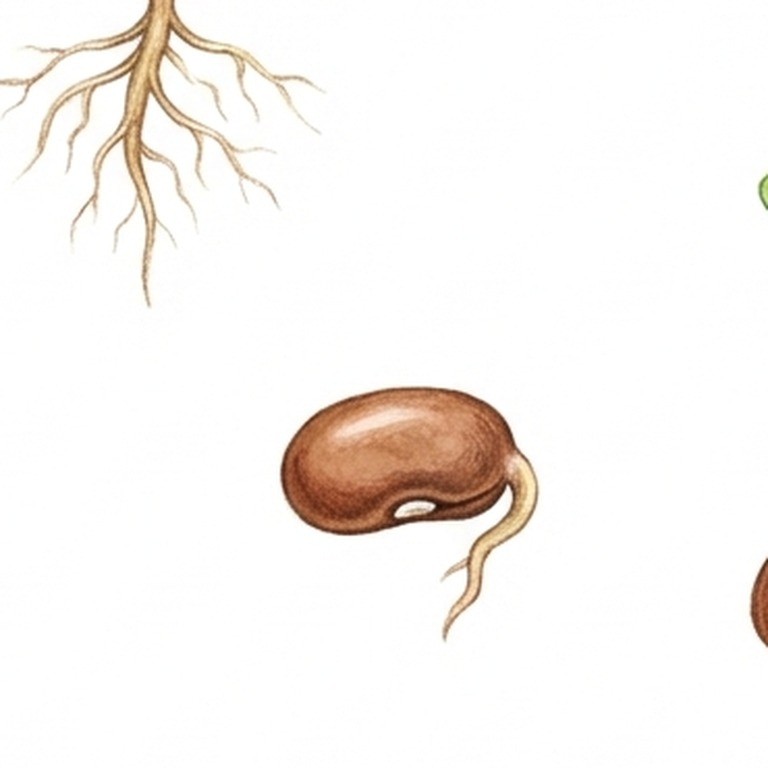 A bean at the beginning of its life cycle