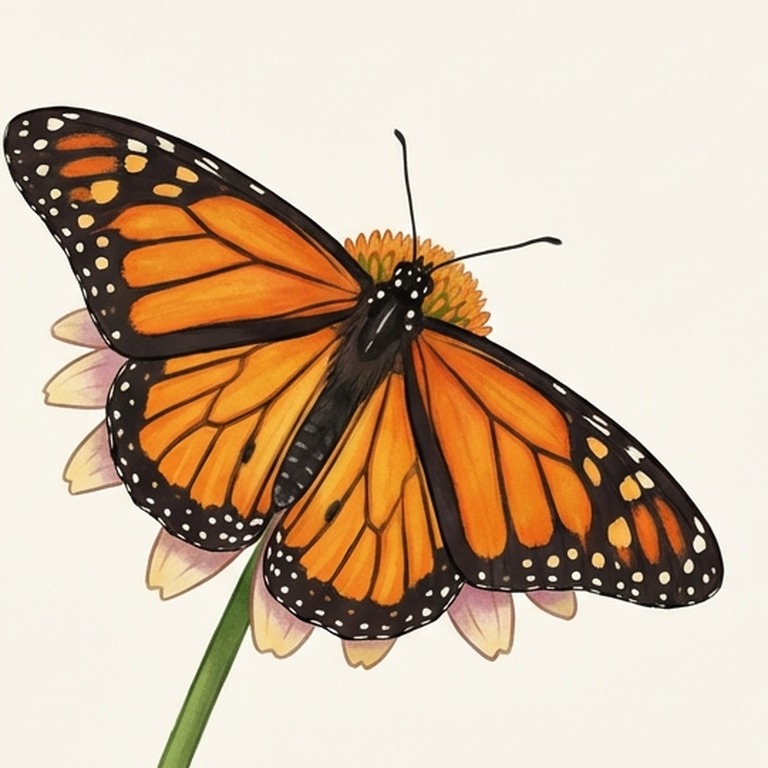 Adult butterfly on a flower.