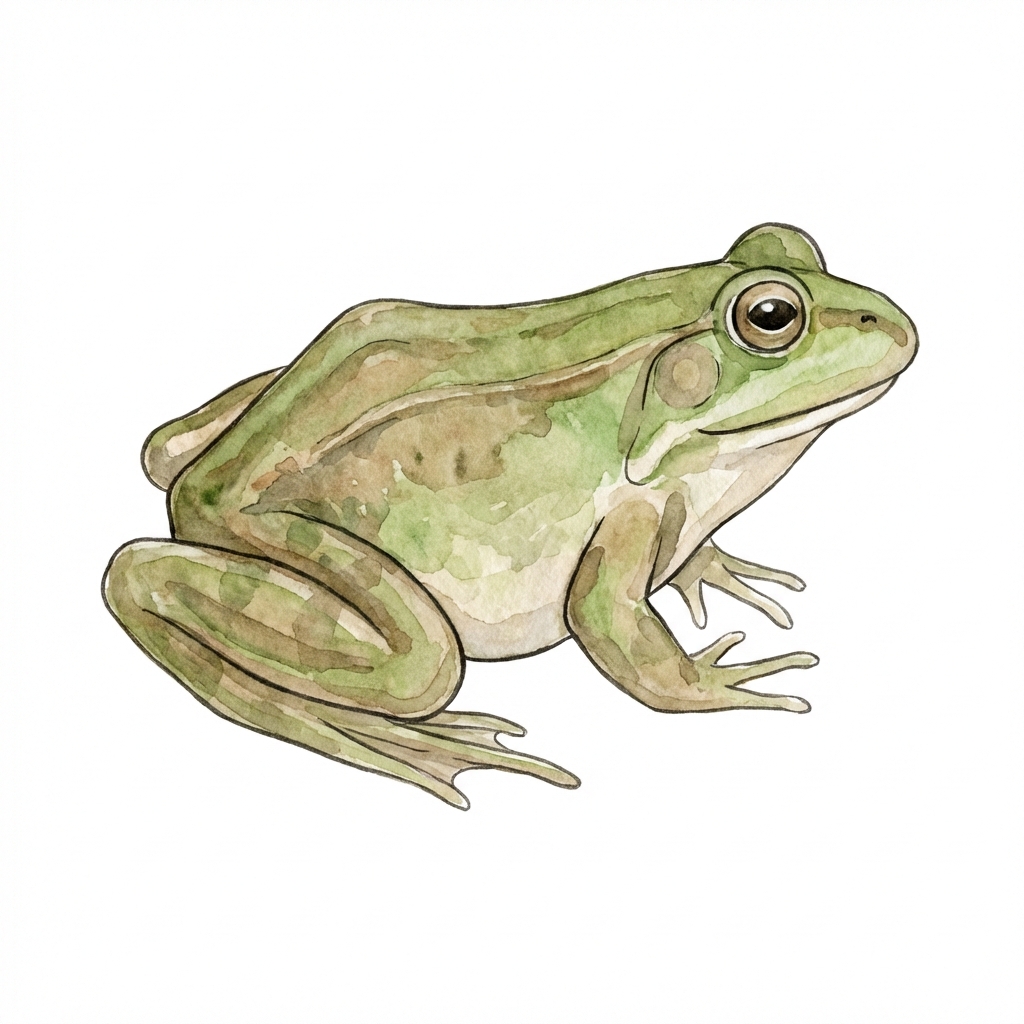 Adult frog on a lily pad.