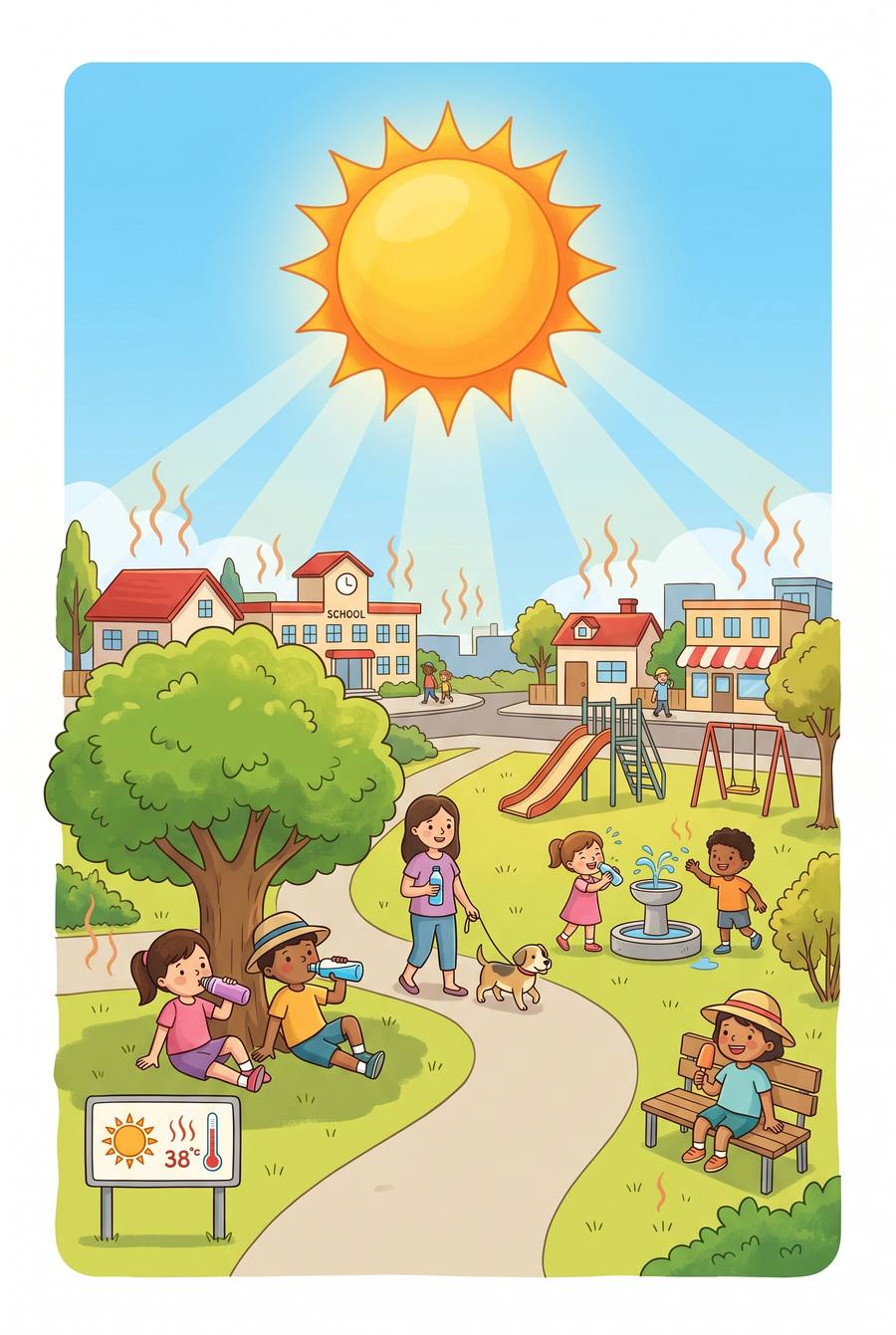 Very hot weather during a heat wave